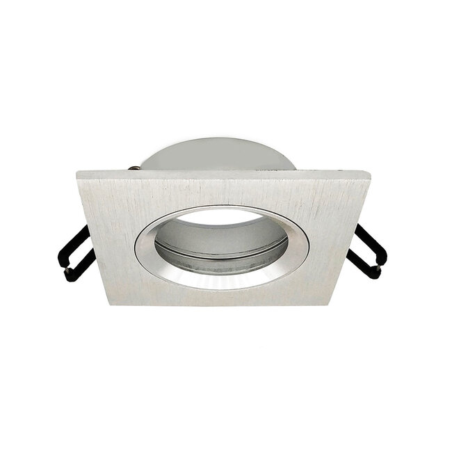 Tilting silver downlight square - Levi