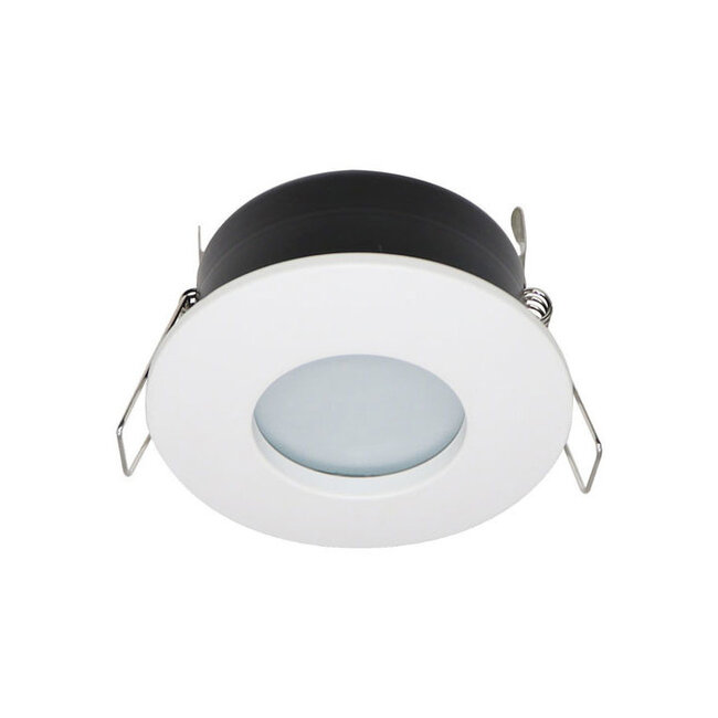 Modern round recessed spotlight white IP44 - Rex