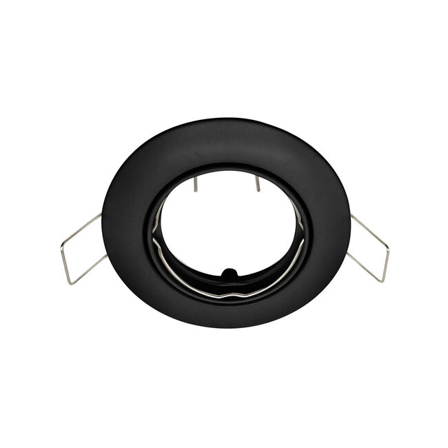 Modern tiltable recessed spotlight black - Ash