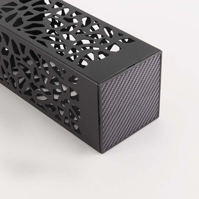 Black designer solar garden spotlight - Brighton