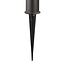 Modern solar outdoor post light in black- Lunar