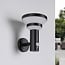 Modern black solar outdoor wall light with sensor - Kensington