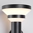 Modern black solar outdoor wall light with sensor - Kensington