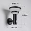 Modern black solar outdoor wall light with sensor - Kensington