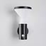Modern black solar outdoor wall light with sensor - Chandler