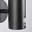 Modern black solar outdoor wall light with sensor - Chandler