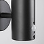 Modern solar wall lamp black with sensor - Chandler