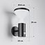 Modern black solar outdoor wall light with sensor - Chandler