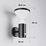 Modern solar wall lamp black with sensor - Chandler