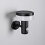 Modern solar wall light black with sensor - Sandrine