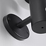 Modern solar outdoor wall light in black with sensor - Sandrine