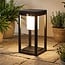 Solar outdoor floor lamp Kiran with sensor - black with integrated LED