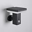Modern solar outdoor wall light black with sensor - Aila