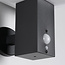 Modern solar wall light black with sensor - Aila