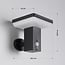 Modern solar outdoor wall light black with sensor - Aila