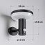 Modern solar wall light black with sensor - Dimmy