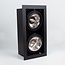 GU10 AR111 Jayden adjustable 2-light recessed spotlight in black
