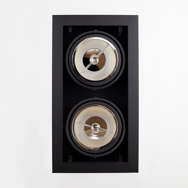 GU10 AR111 adjustable downlight 2-light Jayden - black