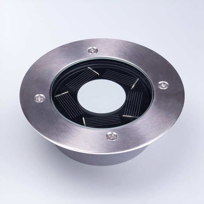 Solar ground spotlight Sunny - silver with integrated LED