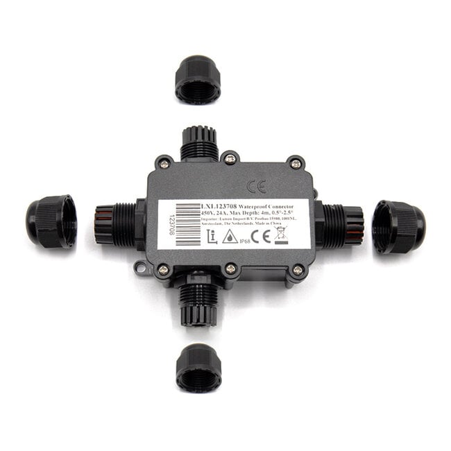 4-way junction box, IP68