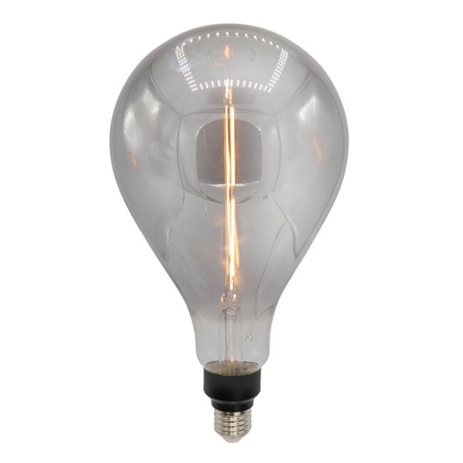 E27 P160 dimmable LED filament bulb with smoked glass 7W