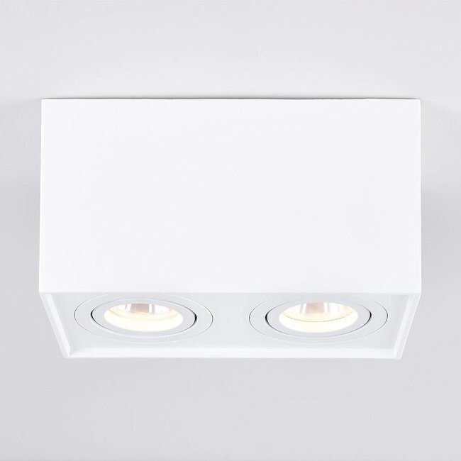 Timmy 2-light designer spotlight, white