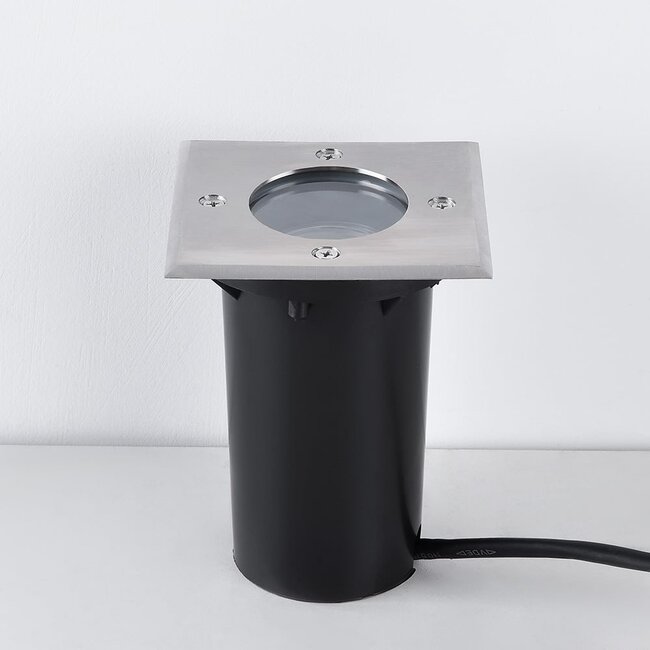 Modern outdoor ground spotlight - Square Mole
