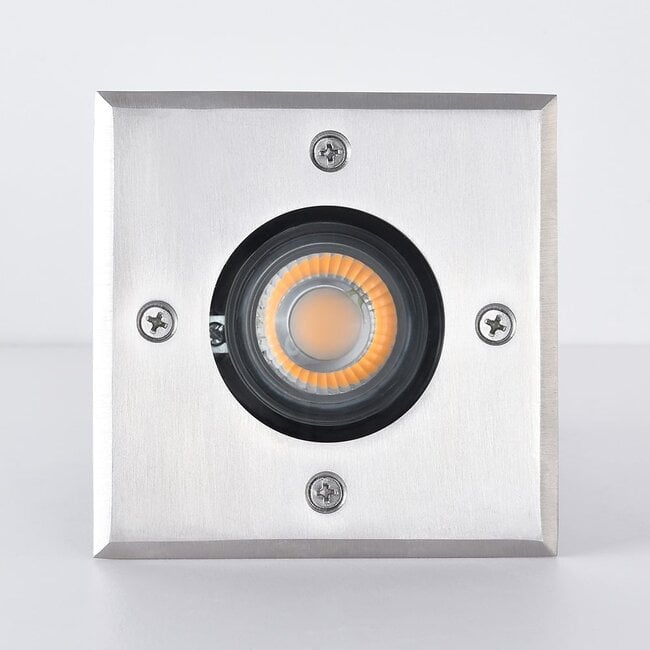 Modern outdoor ground spotlight - Square Mole