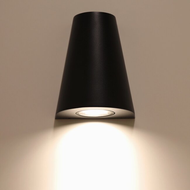 Black outdoor wall light