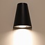 Black outdoor wall light