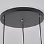 Modern 3-light pendant lamp Chantal, matte-black with gold