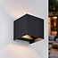 Dimmable wall lamp Daisy - black - dim-to-warm