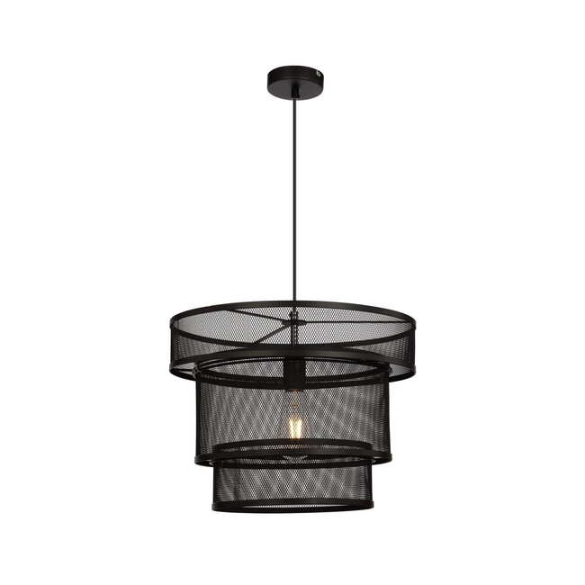 Industrial hanging lamp mat black - Chloe