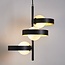 Modern 3-light pendant lamp James with matte glass and gold