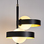 Modern 3-light pendant lamp James with matte glass and gold