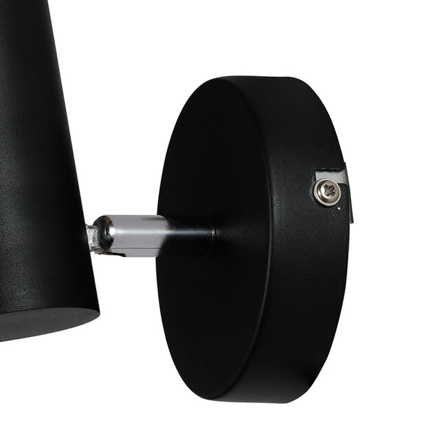 Matt black wall lamp - Memphis