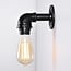 Industrial wall lamp Crane in black and gold