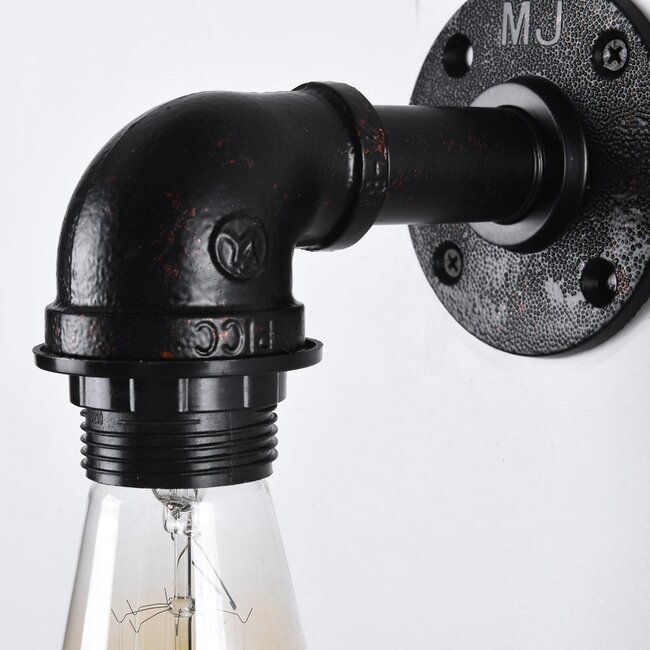 Wall light black with gold - Crane