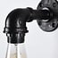 Industrial wall lamp Crane in black and gold