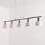 Modern 5-light pendant lamp Alabaster in white