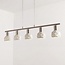 Modern Pendant Light with 5 Lamps white - Alabaster