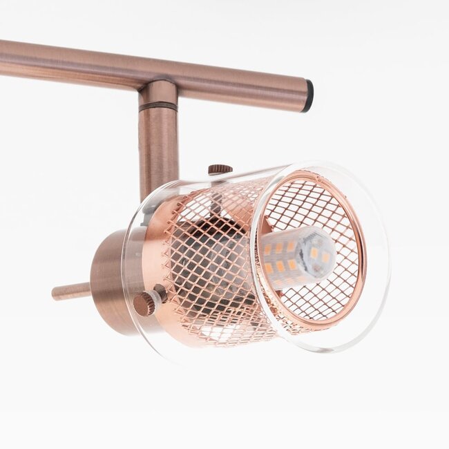 Industrial ceiling spotlight rose gold, 2-lights - Poppy (G9 socket)