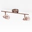 2-light industrial ceiling spotlight Poppy - rose gold