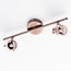 2-light industrial ceiling spotlight Poppy - rose gold