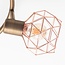 Industrial ceiling light copper coloured, 3-lights - Russet (E14 bulb holder)