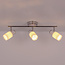Modern ceiling spotlight silver, 3 lights - Kali (E14 socket)