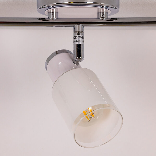 Modern ceiling spotlight silver, 3 lights - Kali (E14 socket)