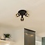 Industrial 3-light ceiling spotlight Adira in smoked glass