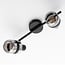 Industrial 2-light ceiling spotlight Gesa in smoked glass