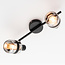 Industrial ceiling spotlight smoked glass, 2-lights - Gesa